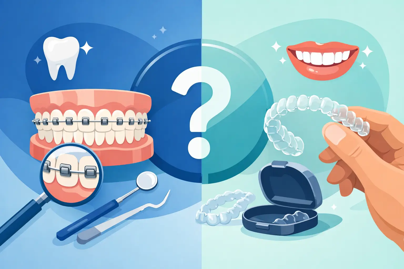 Braces atau Aligner: Mana Lebih Sesuai untuk Anda?