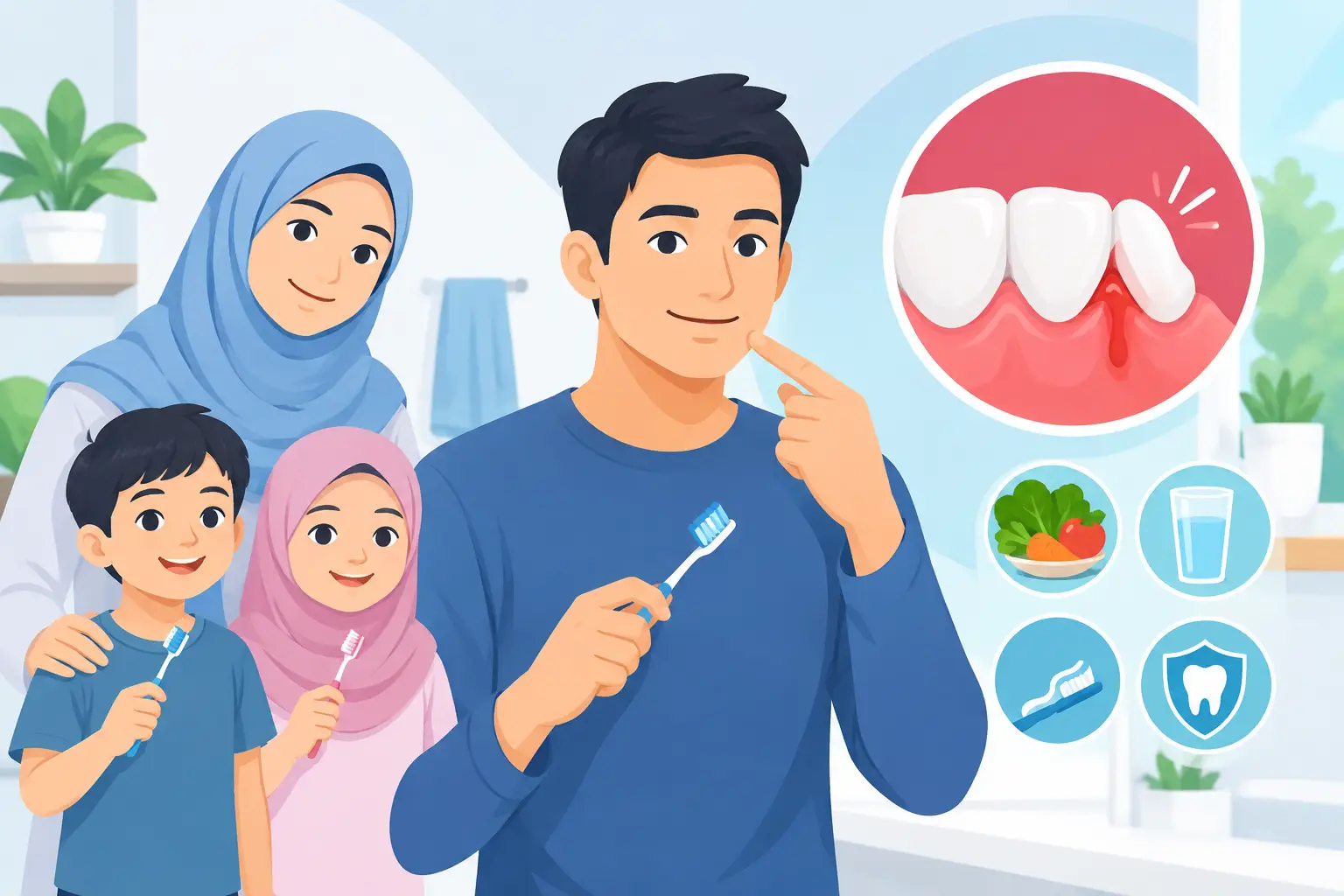 Cara Hentikan Gusi Berdarah Dengan Selamat