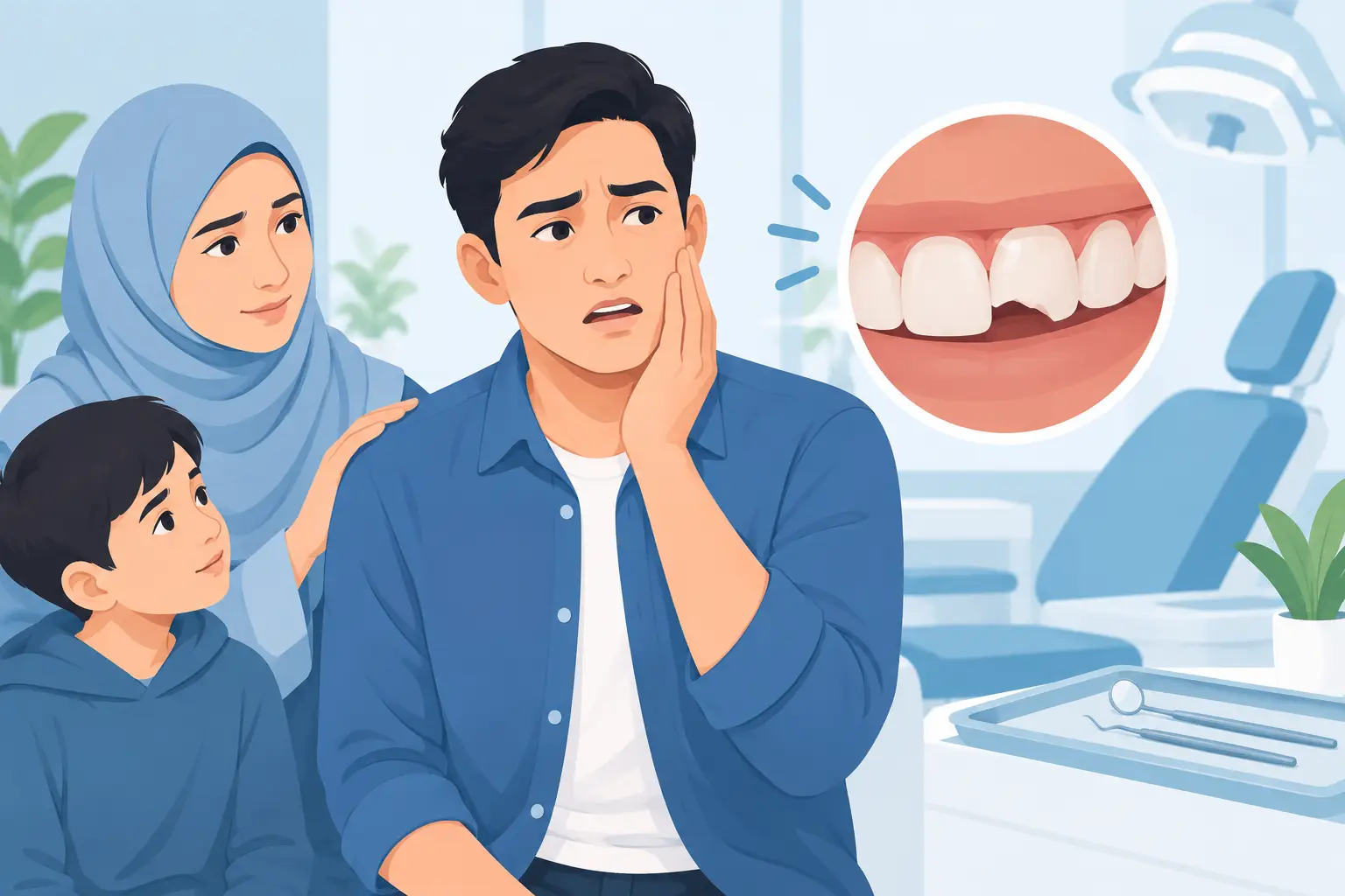 Kes Gigi Patah: Tindakan Segera yang Betul